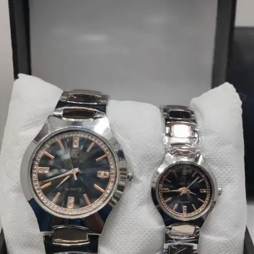 Couple Sliver Chain Watch CVO Mart