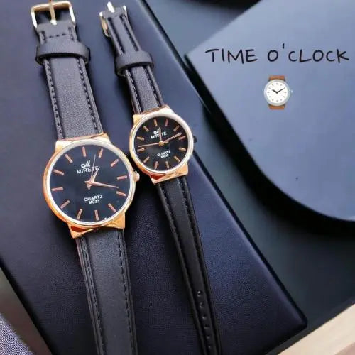 Decent Leather Strap Couple Watch CVO Mart